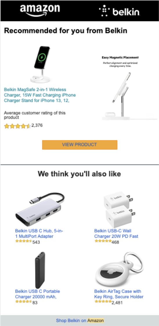 Belkin products on Amazon