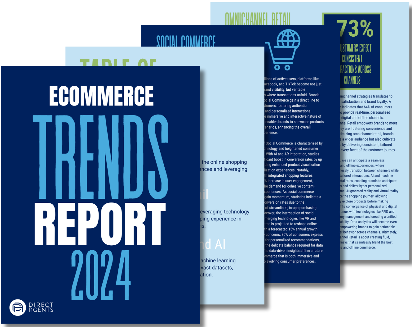 Digital Transformation AND eCommerce Trends Report Headers Illuminate Cover Art